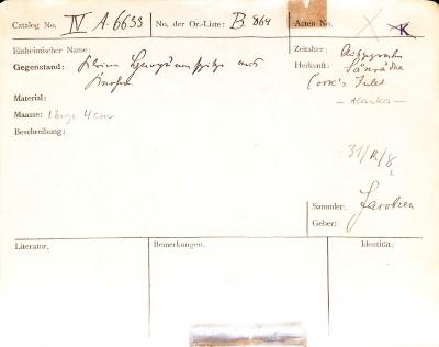 Harpoon point from bone